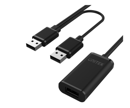 Kabel UNITEK Przedłużacz aktywny USB 2.0, 20m, Y-279 czarny